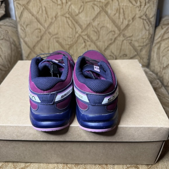 Salomon Youth Size 5 SpeedCross Trail Running Sneakers Shoes Purple EUC! - Picture 6 of 9